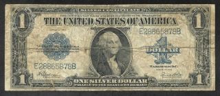 Us Large Size $1.  00 Silver Certificate Note - Series 1923 - Fine