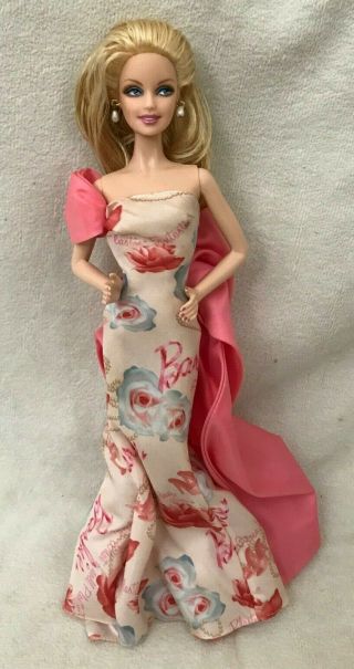 2010 Rose Splendor Barbie Doll T4349 Pink Gown Great For Ooak