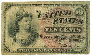 Fr.  1259 4th Issue 10 Cents United States Fractional Currency
