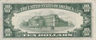 $10 FEDERAL RESERVE NOTE FRN 1934 A GREEN SEAL CIRCULATED cond YORK 2