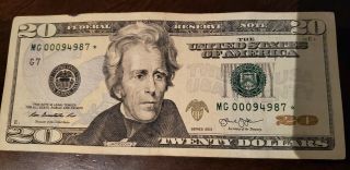 2013 $20 Star Note - Low Serial Number