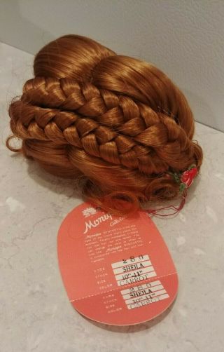Monique Sheila Doll Wig Carrot 10 " - 11 " Fits American Girl Nwt Red Orange Hair