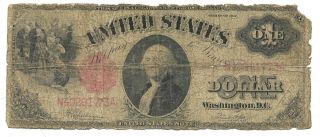 Us Large Size $1.  00 U.  S.  Note - Series 1917 - Fair
