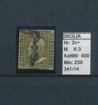 Ll05888 Italy 1859 Mi:2c Sicily 1gr King Ferdinand Ii Classic Lot
