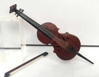 ARTISAN HAND CRAFTED CELLO MUSICAL INSTRUMENT MUSIC DOLLS HOUSE DOLLHOUSE 2