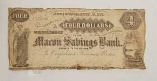 West Point Coins Confederate $1 Note - March 16 1863 Macon Savings Bank