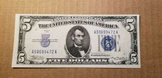 Fr.  1650 $5 1934 Silver Certificate Choice Uncirculated