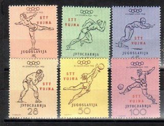 Olympic Games - Trieste Yugoslavian Occupation Mnh Set Sc 51 - 56