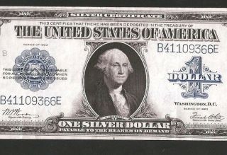 Sharp Woods/white Silver Certificate 1923 $1 Large Note,  No Pinholes,  No Tears