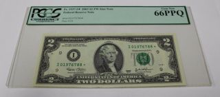 Fr 1937 - I 2003 Two Dollar Star Note 2 Minneapolis Pcgs Graded 66 Gem