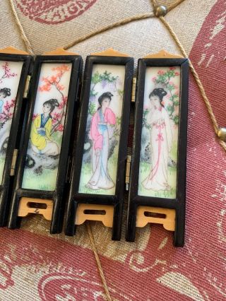 Vintage Dollhouse Miniauture Asian Wooden Room Divider 2