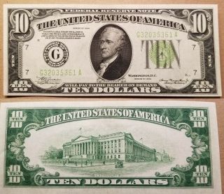 $10 1934 Chicago Federal Reserve Note Choice Cu