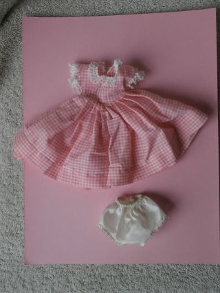 Pink Gingham Vintage Cosmo Ginger Doll Dress Fits Ginny Vogue Muffie