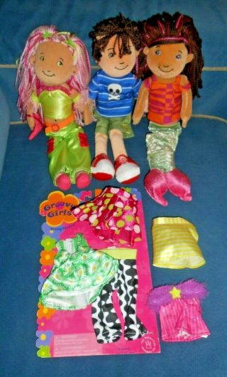 Groovy Girls 3 Dolls And Clothing