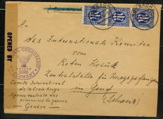 Germany 3n13 On 1946 Cover From Dp Camp Korbach To Red Cross,  Switzerland