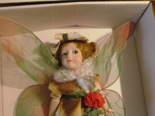 Fairy By Cindy Mcclure - 12 " - - 1984 - Bisque Head - Cloth Body - Glass Eyes