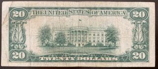 Series 1934 C $20 Twenty Dollar Bill Federal Reserve Note - G - Bank Of Chicago 2