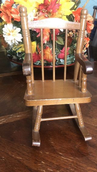 Vintage 1990 Heritage Ltd Old Fashioned Style Doll Wood Rocking Chair