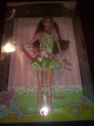 2007 My Melody Barbie Doll By Sanrio Pink Label M7510 Hello Kitty Doll.  Nib