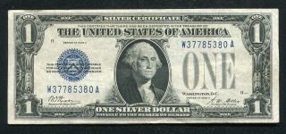 Fr.  1601 1928 - A $1 One Dollar “funnyback” Silver Certificate “w - A Block” Xf