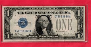 1928 $1.  00 Silver Certificate Funny Back