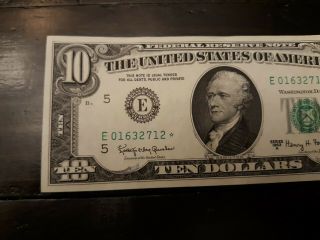 SCARCE STAR NOTE 1963 A $10 RICHMOND FRN - CLOSE TO GEM - FULLY EMBOSSED 7 2