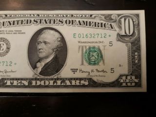 SCARCE STAR NOTE 1963 A $10 RICHMOND FRN - CLOSE TO GEM - FULLY EMBOSSED 7 3