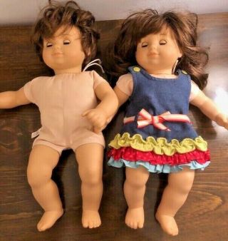 American Girl Bitty Baby Twins Dolls Brown Hair Brown Eyes