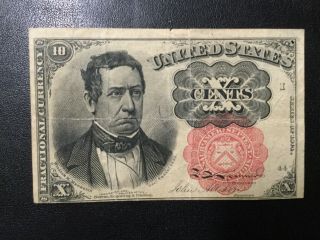 1874 Usa Fractional Paper Money - 10 Cents Banknote
