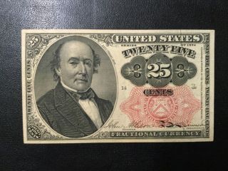 1874 Usa Fractional Paper Money - 25 Cents Banknote