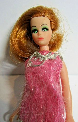 Topper Dawn No Bangs Glori In Pink & Silver Metallic Mini Dress