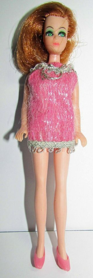 Topper Dawn No Bangs Glori in Pink & Silver Metallic Mini Dress 2