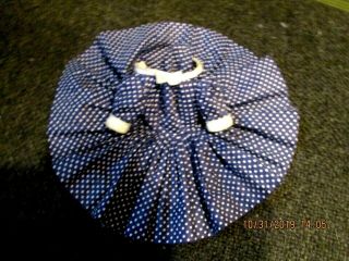 Tagged Madame Alexander Cissette Doll Navy Blue & White Polka Dotted Lucy Dress