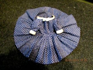Tagged Madame Alexander Cissette Doll Navy Blue & White Polka Dotted Lucy Dress 3