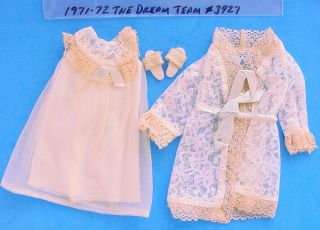 1971 - 1972 Barbie Mod Outfit 3427 The Dream Team W Htf Slippers
