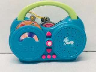 Barbie Power Wheels Jeep Radio Take Along Tunes Toy CD Player Boom Box 2002 3