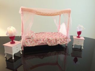 My Fancy Life Barbie Size Dollhouse Furniture Deluxe Bed/living Room Play Set
