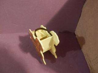 dollhouse miniature 1/12 scale wooden seated rocking horse 3