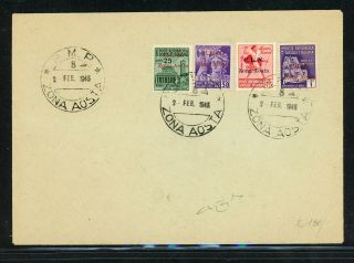 Italy (zona Aosta) Postal History Lot 195 1945 Rsi C.  L.  N.  Ovpts Signed $$$$