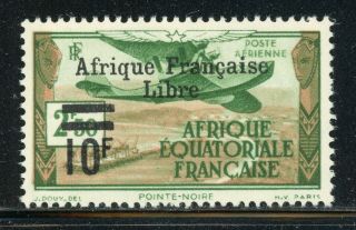 French Equatorial Africa Mlh Selections: Scott C16 10fr/2.  50fr Signed Cv$95,