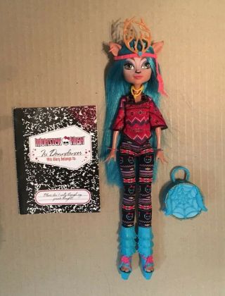 Monster High Doll Isi Dawndancer Brand Boo Students Near Complete W Diary Purse