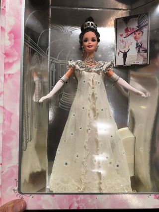 Barbie As Eliza Doolittle In My Fair Lady White Dress Rhinestones (aa)