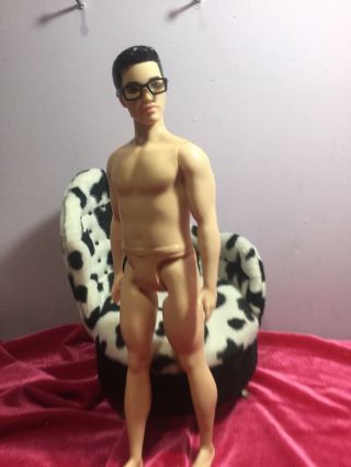 Barbie 2016 Fashionistas 12? Broad Body Ken Doll With Glasses Great For Ooak