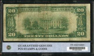 US Paper Money 1928 $20 Federal Reserve Note Green Seal 2