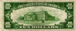 1929 $10 U.  S Sm Size Federal Reserve Bank Note 