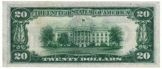 Series 1934 United States $20 Dollars Federal Reserve Note Cleveland Ohio Green 2