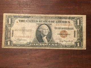 Series 1935 A $1 Hawaii One Dollar Silver Certificate Note