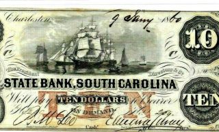 $10 (ships Ahoy) " South Carolina " 1800 
