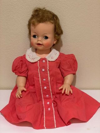 Rare Vintage 23” Bibsy Baby Doll D - 23 Ideal Playpal Life Size Dolls