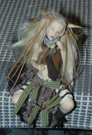 Artist Made Resin Fairy Shelf Sitter Doll